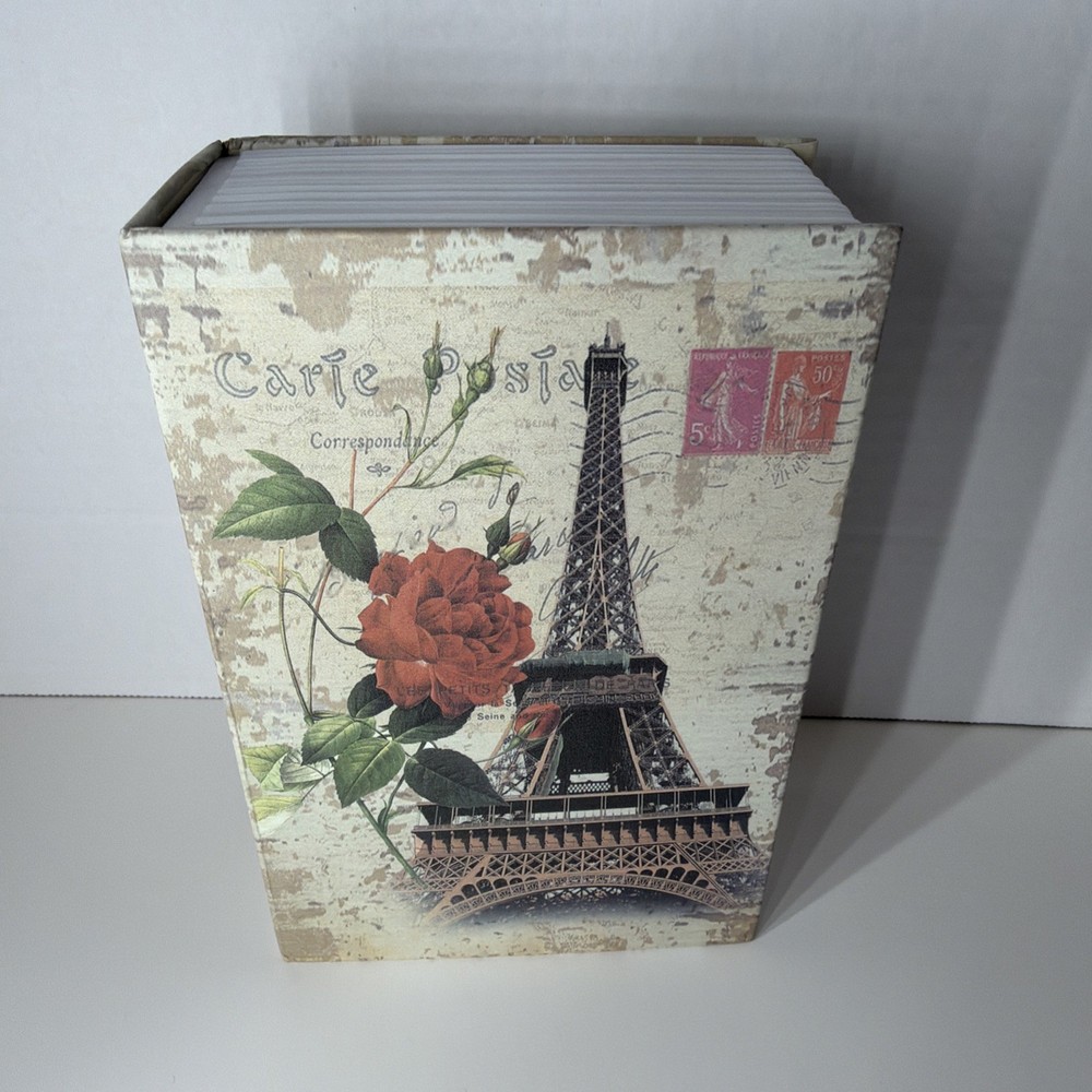 Paris/Eiffel Tower Book Storage Lock Box with Code and Instructions