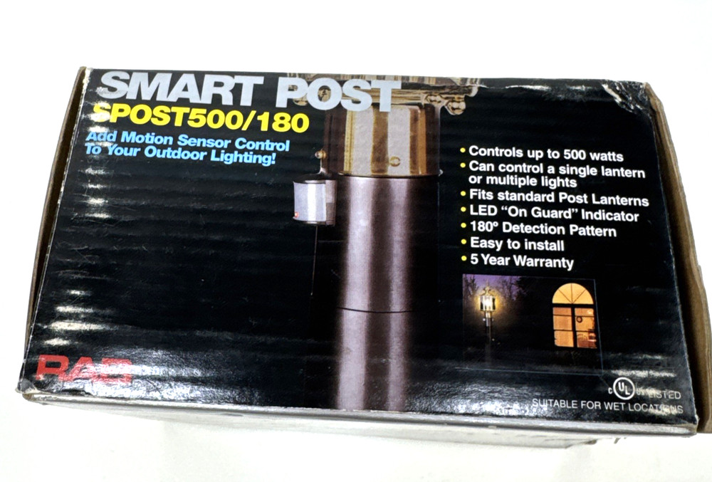 RAB Smart Post SPOST500/180 Motion Sensor Control for Post Lantern Black Finish
