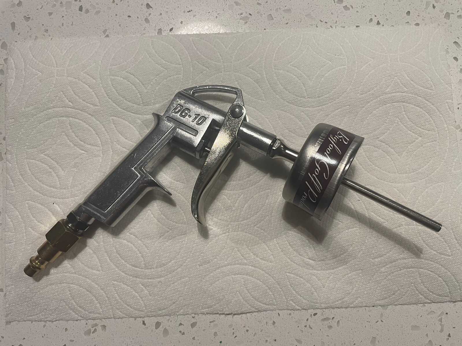 Golf Grip Install Air Tool, All Metal, DG10 Gun, 1.9” Cup, Fits Grips S/M/L/XL