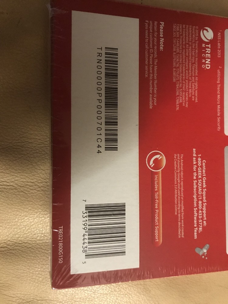 Trend Micro Internet Security 2016 | 3 Devices | 6 Months | PC/Mac Disc