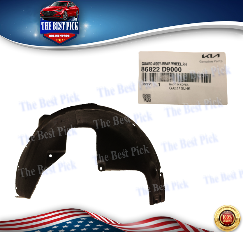 GENUINE Rear Fender-Liner Splash Shield Right KIA 17-18 Sportage 86822D9000