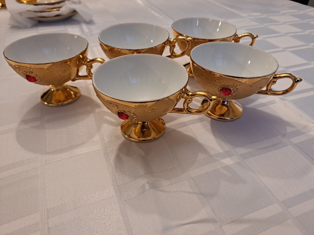 22K gold tea Cup set