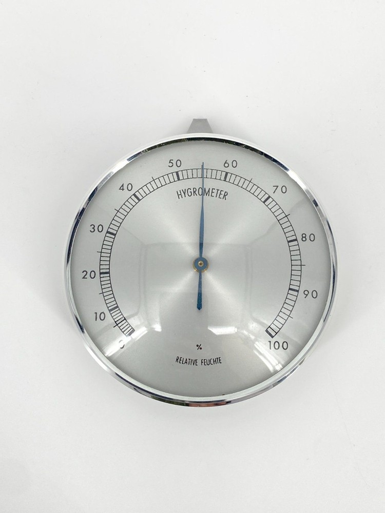 * HYGROMETER RELATIVE HUMIDITY WEATHER METER SILVER