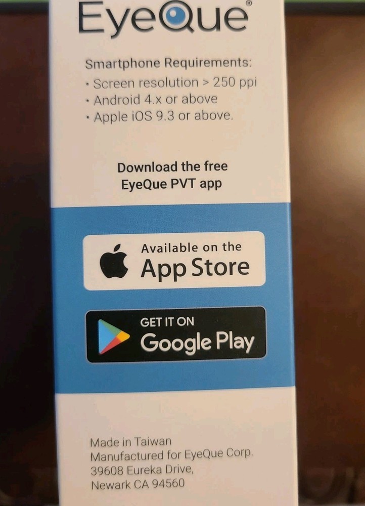 EyeQue Personal Vision Tracker Ophthalmic Refractometer Home Test Kit New