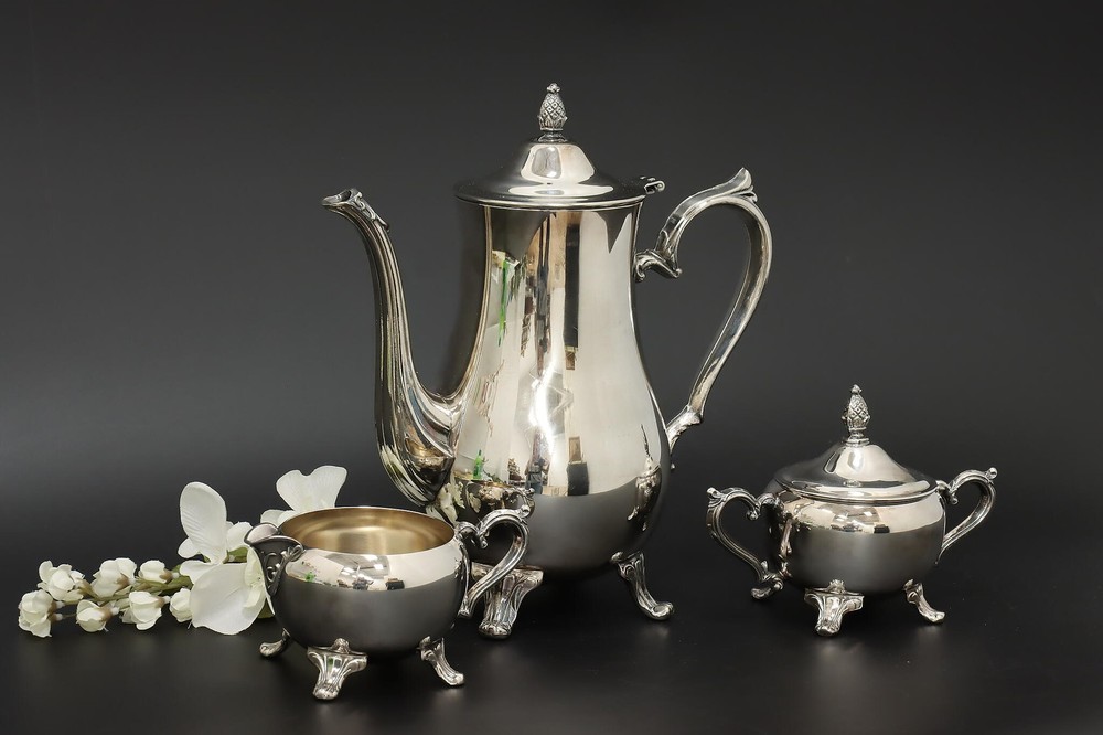 Victorian Vintage 3 Pc Silverplate Tea or Coffee Set, IS Co. #54945