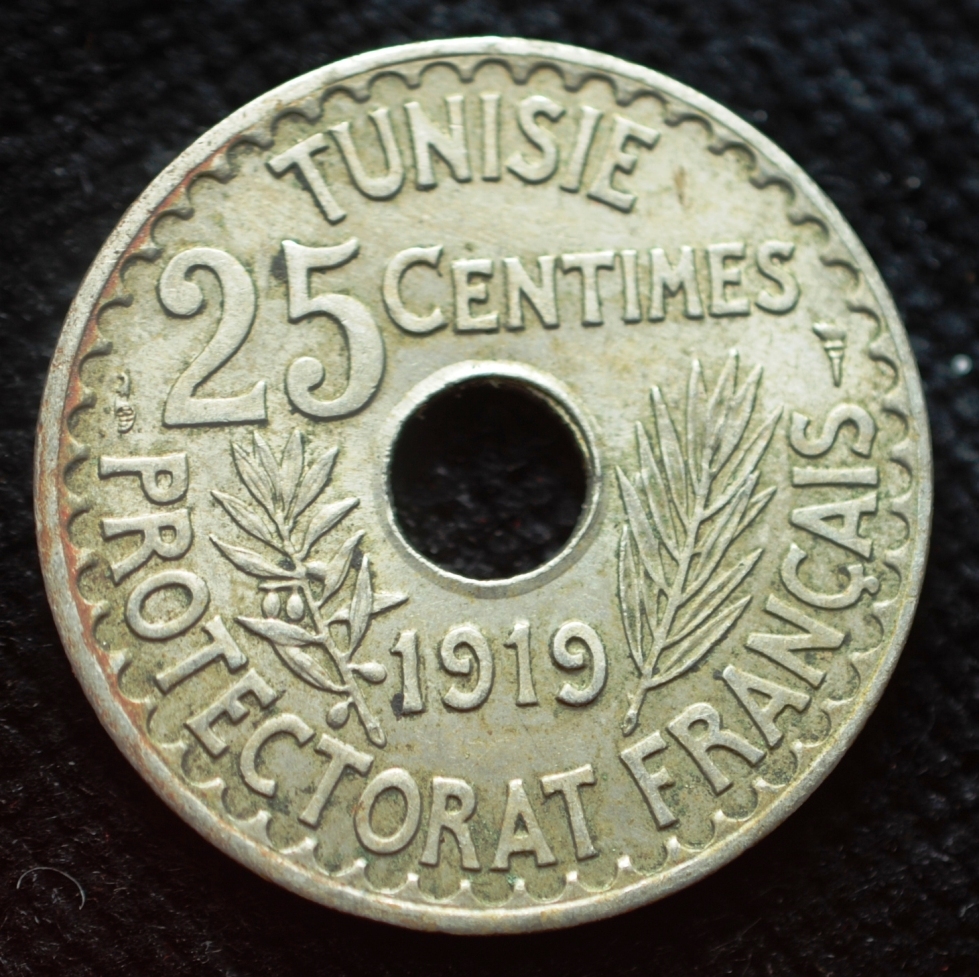 1919  Tunisie   25 centimes