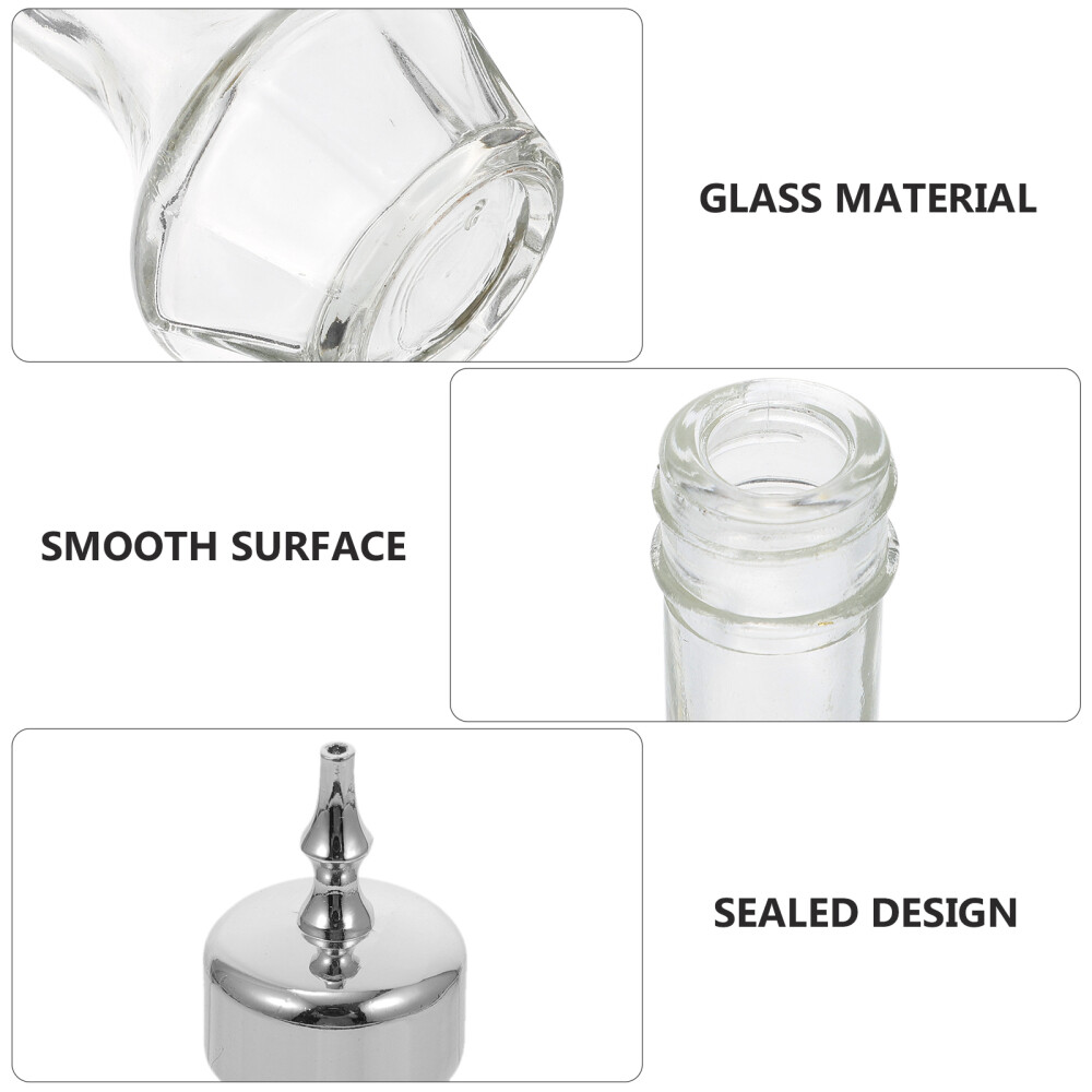 Bitters Bottle Bar Bartender Tools Glass Cocktail Dropper (50ml Silver)