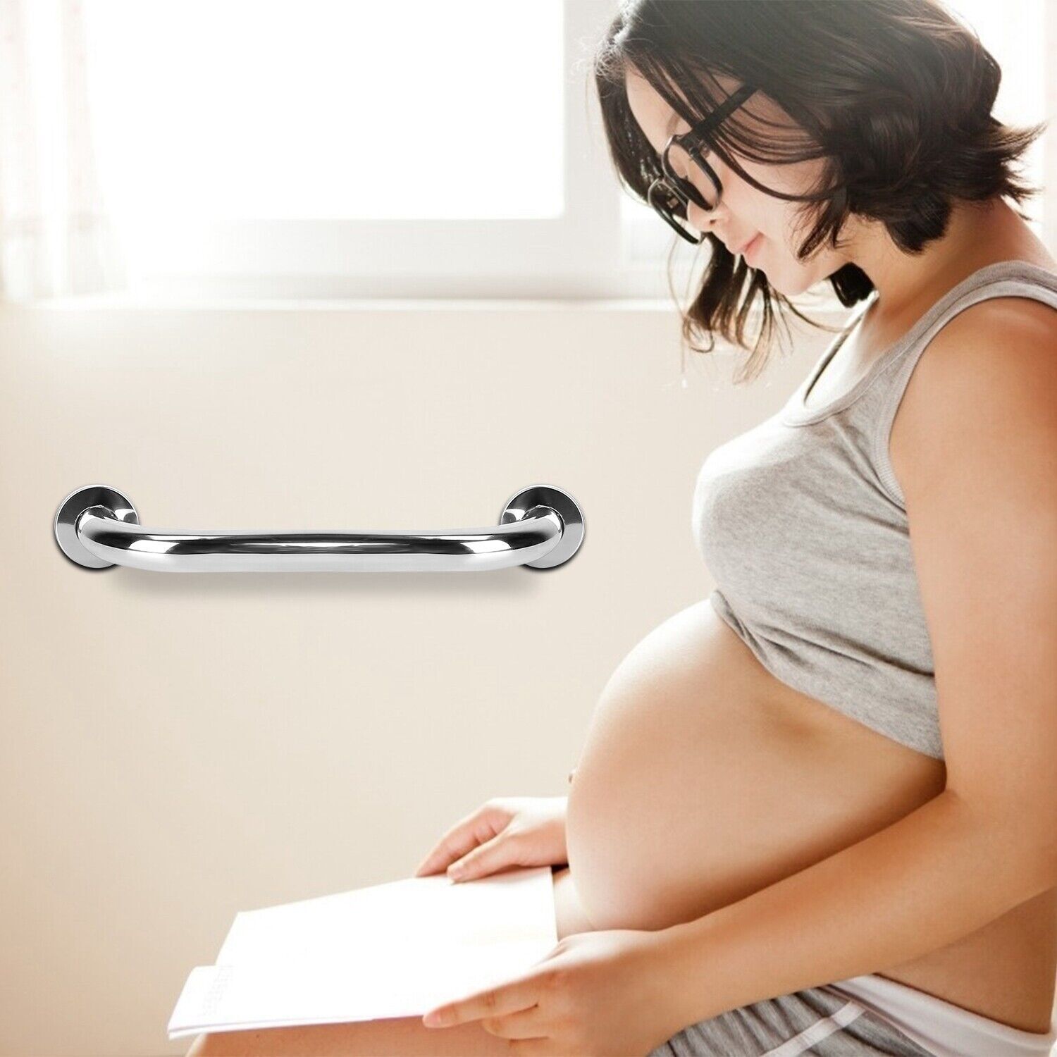 COMMERCIAL Grab Bar Stainless Steel Bath Bathroom Safety Handicap Hand Wall Rail