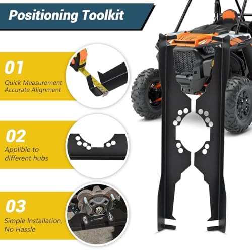 2Pcs Toe Alignment Tool Plates,Stainless Steel Wheel Alignment Tool Toe BLACK