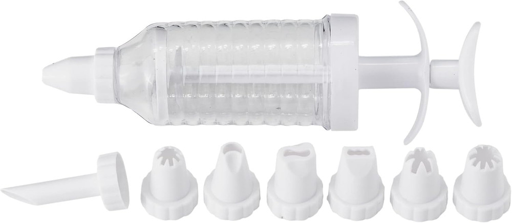 Select Plastic Icing Syringe, 10 Inch, White and Clear