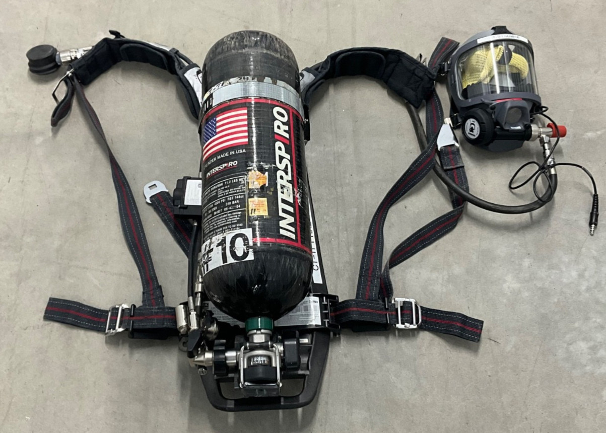 Interspiro 60 min Tank Harness an mask SCBA Firefighter Rescue Equipment