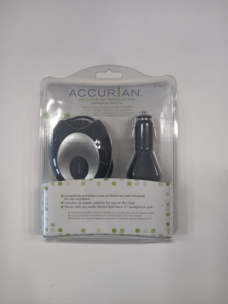 Accurian Car or Home Wireless FM Transmitter - NEW