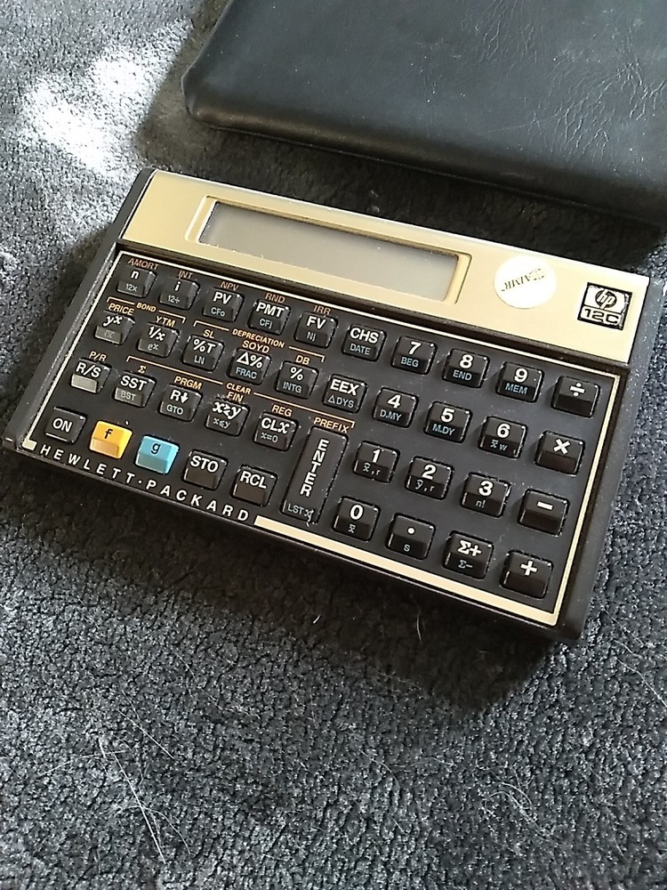 Hewlett Packard 12C Calculator W/Case - Tested
