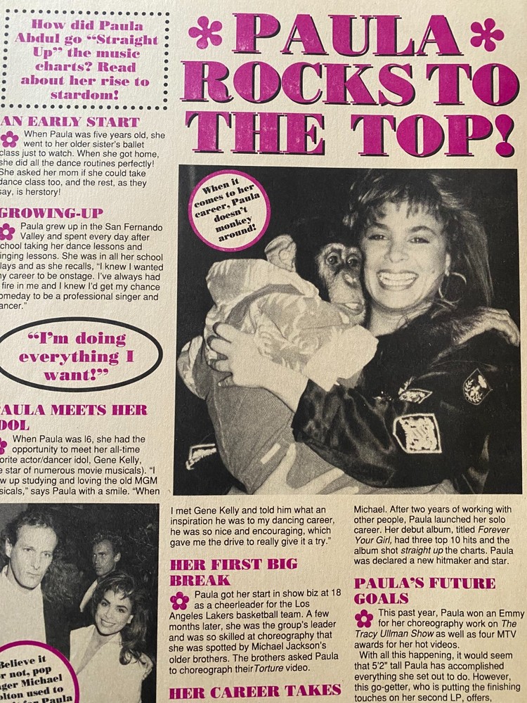 Paula Abdul, Full Page Vintage Clipping