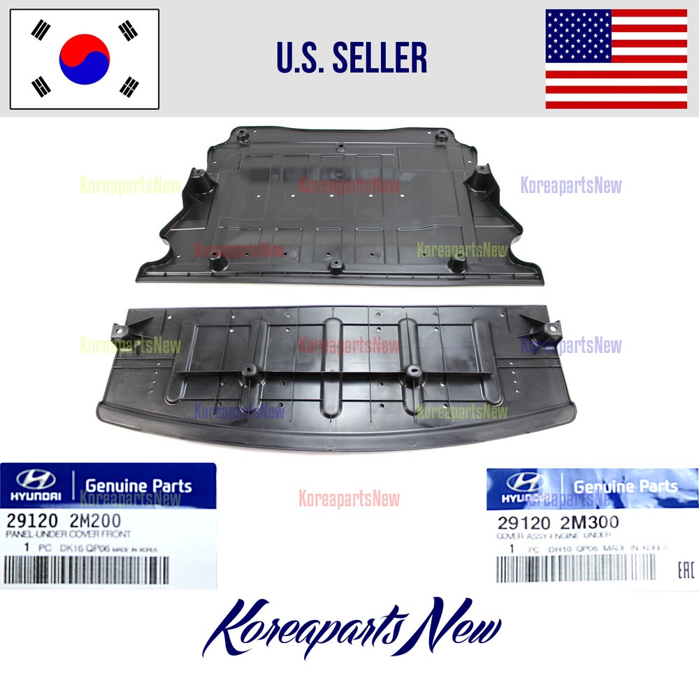 3.8L Engine Shield Radiator Support Under Cover 2pcs ⭐OEM⭐ Genesis Coupe 10-16