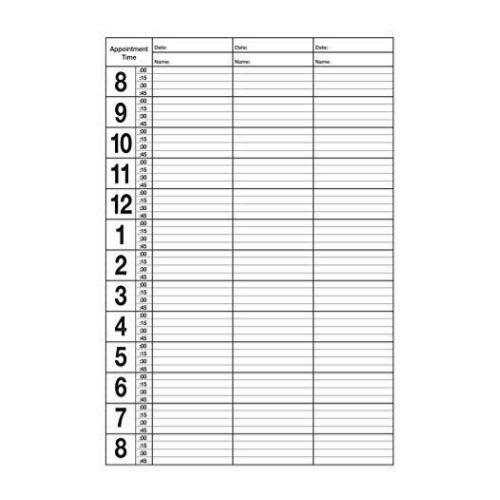 Scalpmaster 3 Column Barber Appointment Book