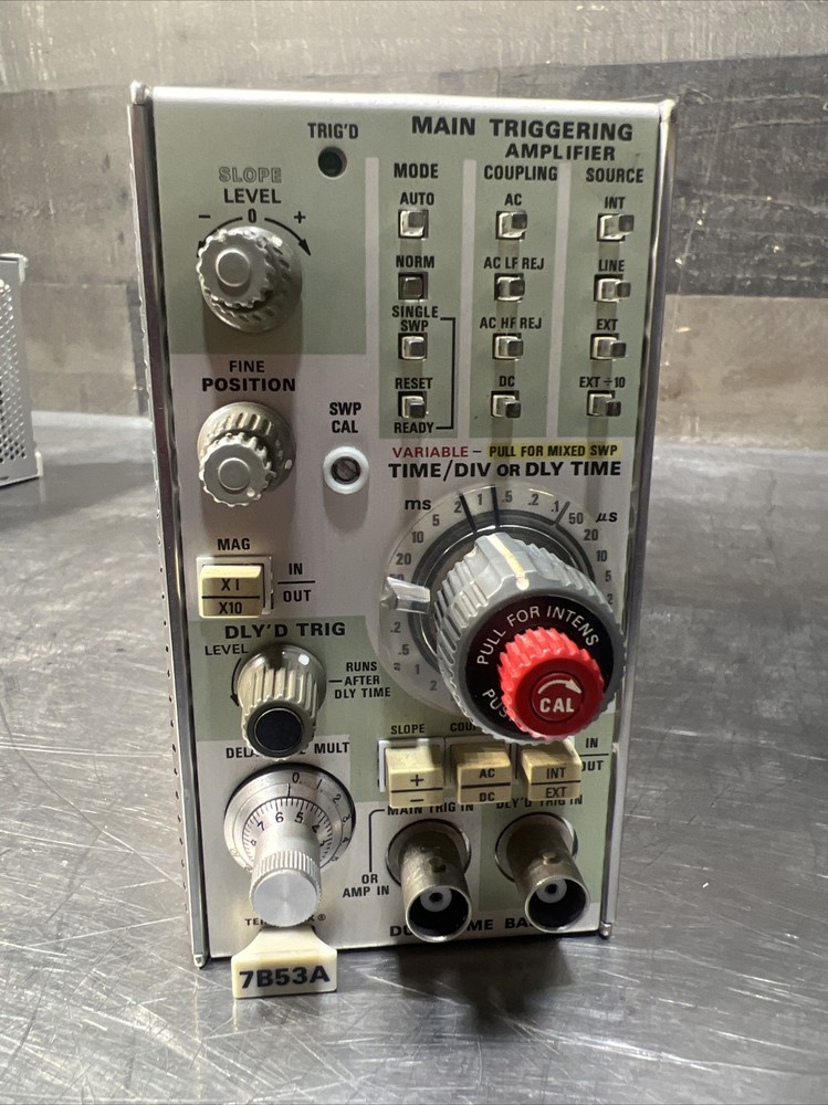 Tektronix 7B53A Dual Time Base Oscilloscope Plug-In Module. Used Surplus