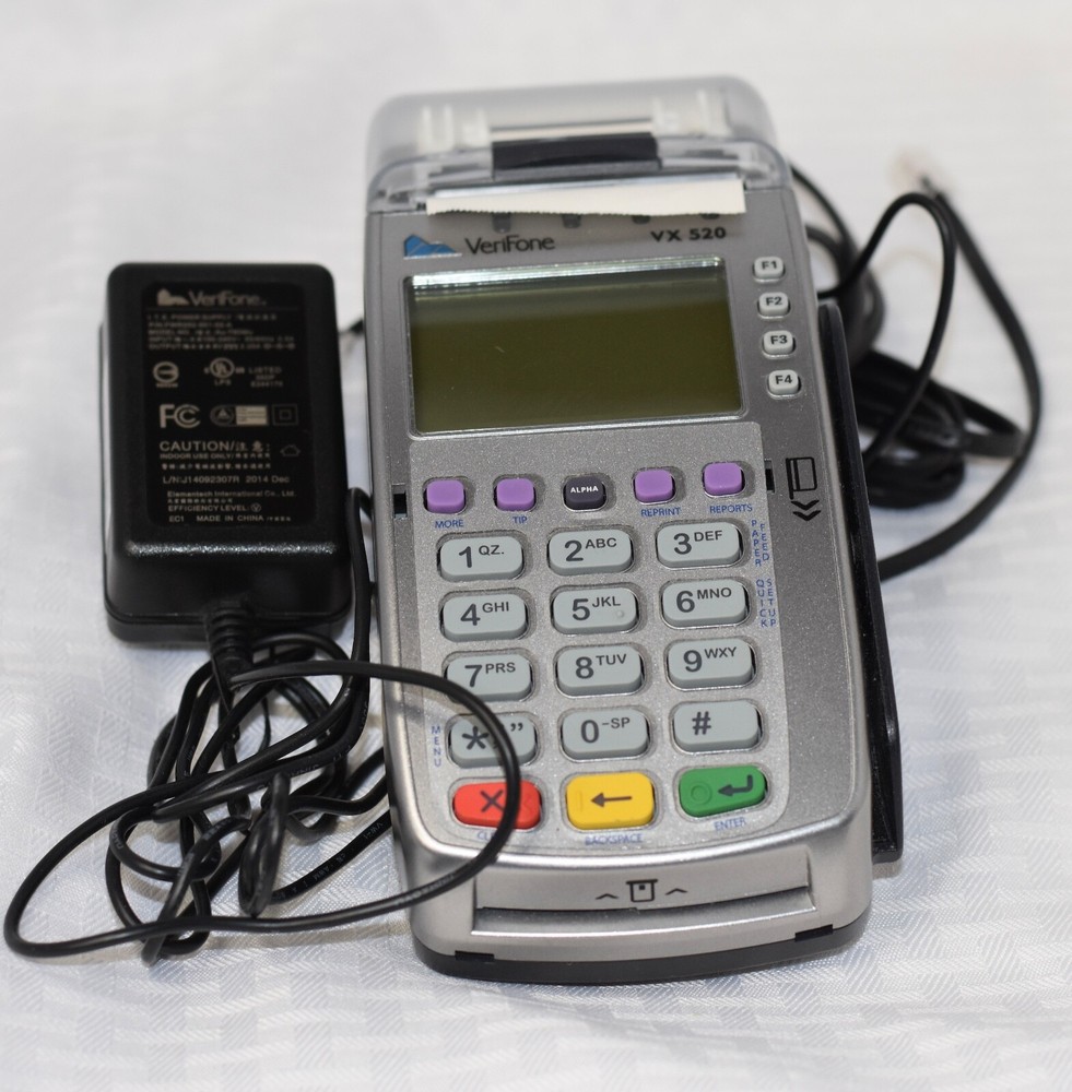 Verifone VX520 Credit Card Machine Terminal Reader "PERFECT WORKING CONDITION"