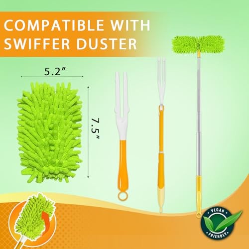 Reusable Duster Refill Compatible with Swiffer Hand Duster - 360 6 Pack(green)