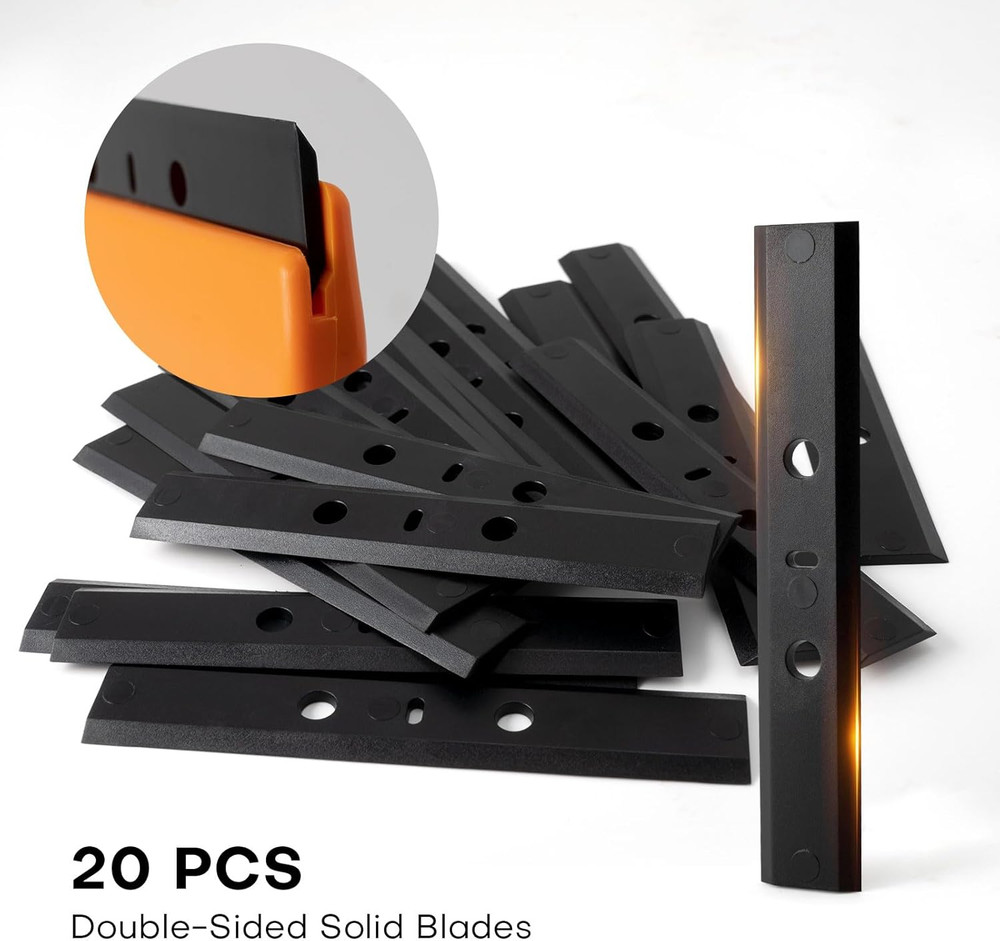 4-Inch Plastic Razor Blade Scraper, 2 PCS Big Blade Paint Scraper Sticker Remove