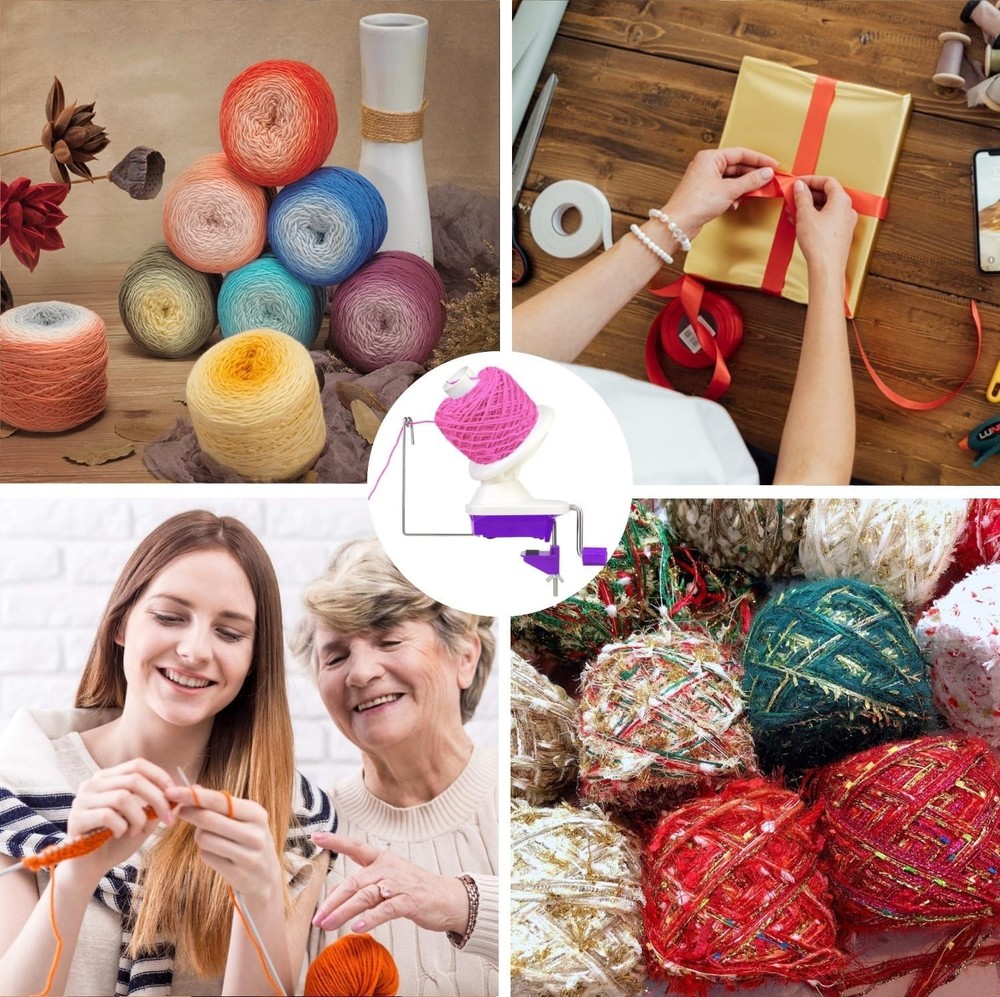 Effortless Yarn Ball Winder for Knitting & Crocheting - Includes Pom Pom Tools
