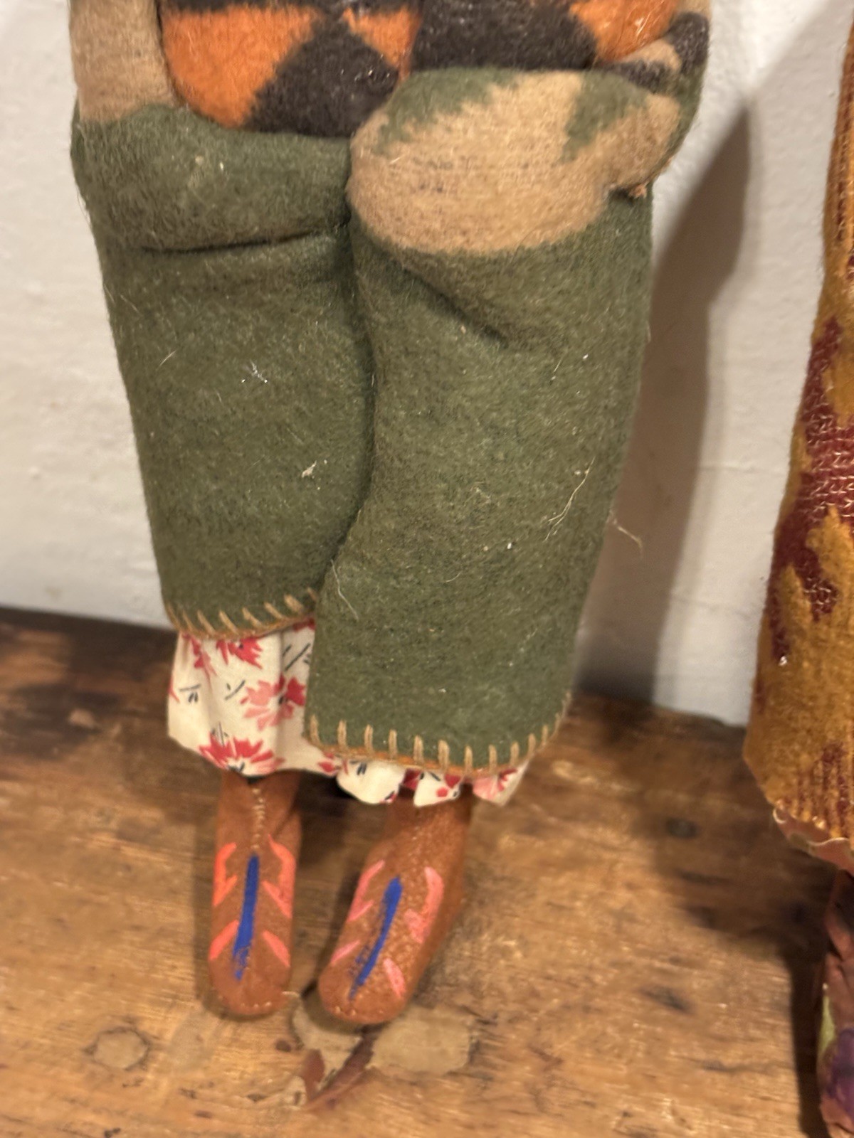 Antique 1920s Skookum Indian Dolls Set of 3 Whirling Log Swastika Bully Good