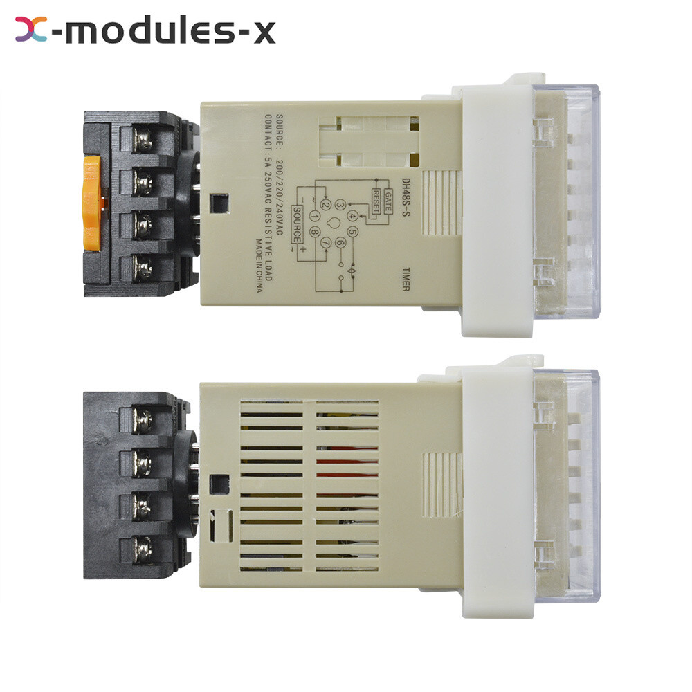 DH48S-S Digital AC 220V Precision Programmable Time Delay Relay With Socket Base