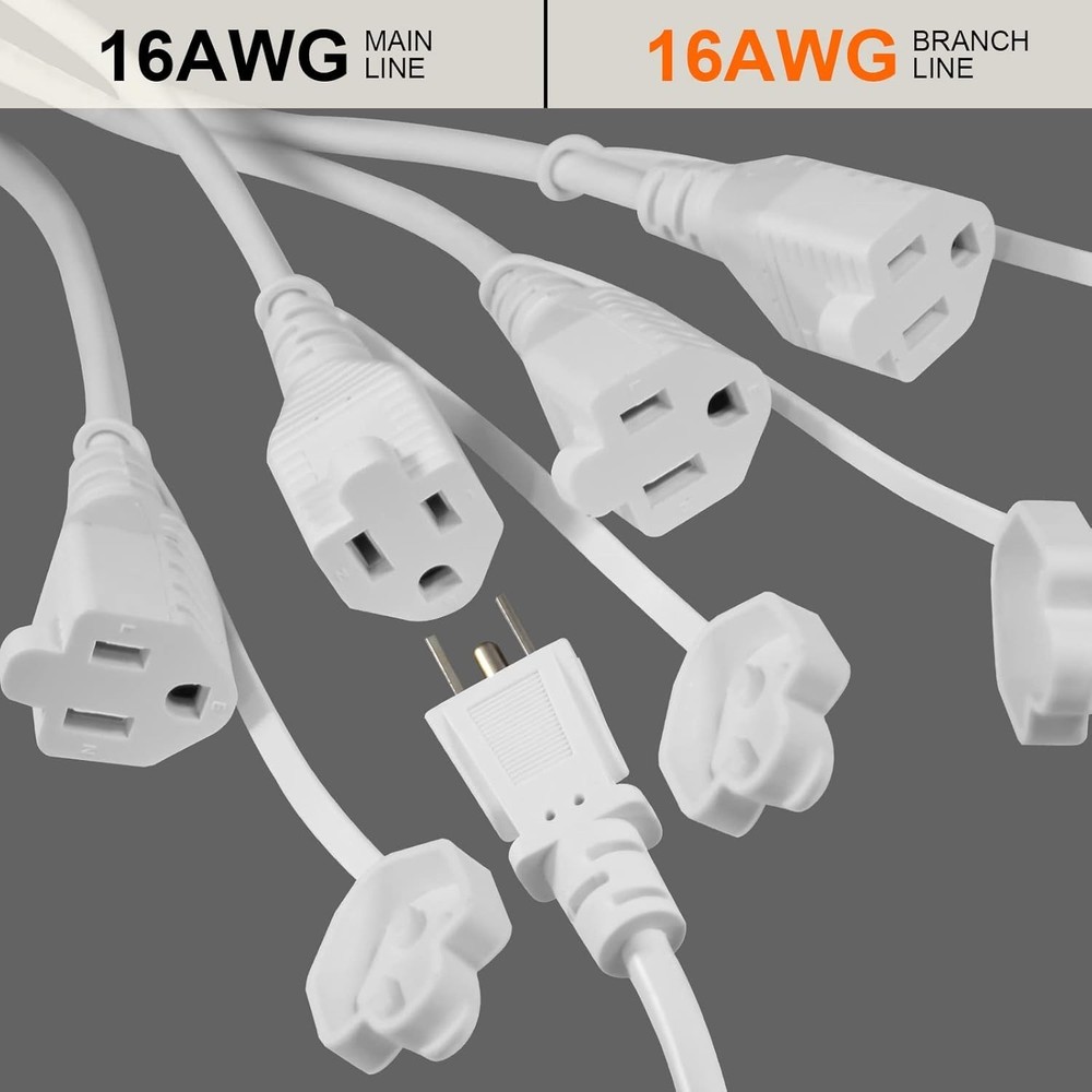 4 Way Power Splitter - 45 Degrees Lower Right Corner Downward Angled Flat Pl...