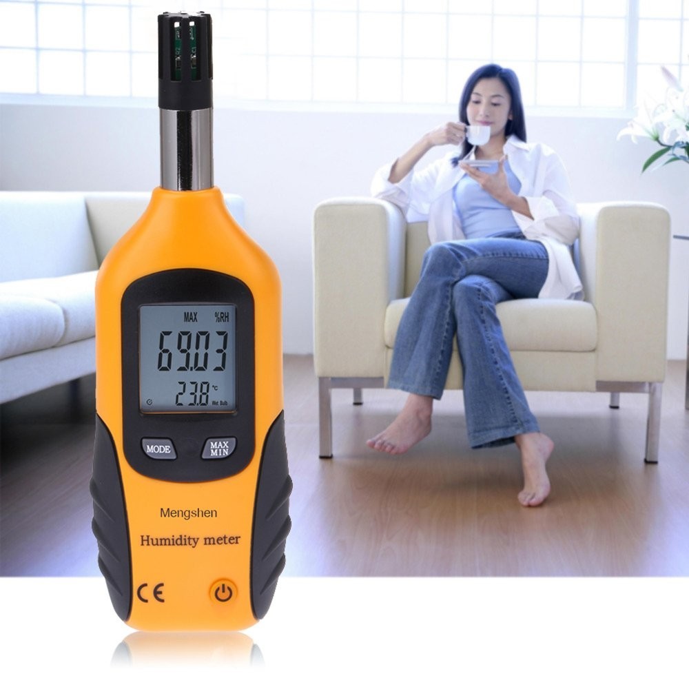 New Handheld Digital Psychrometer - Orange