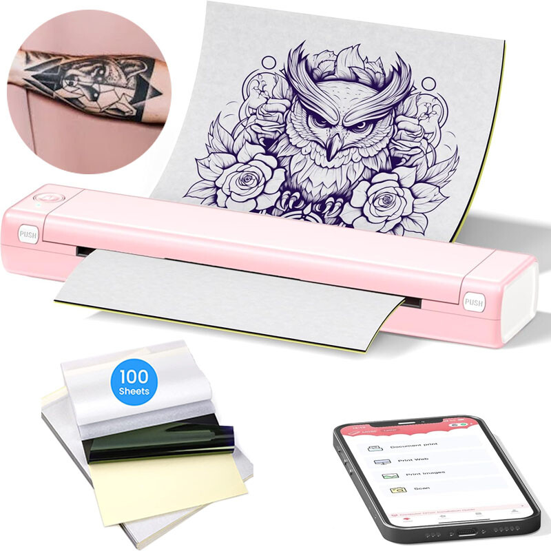 Phomemo Wireless Tattoo Stencil Printer Transfer Copier Bluetooth+ Thermal Paper
