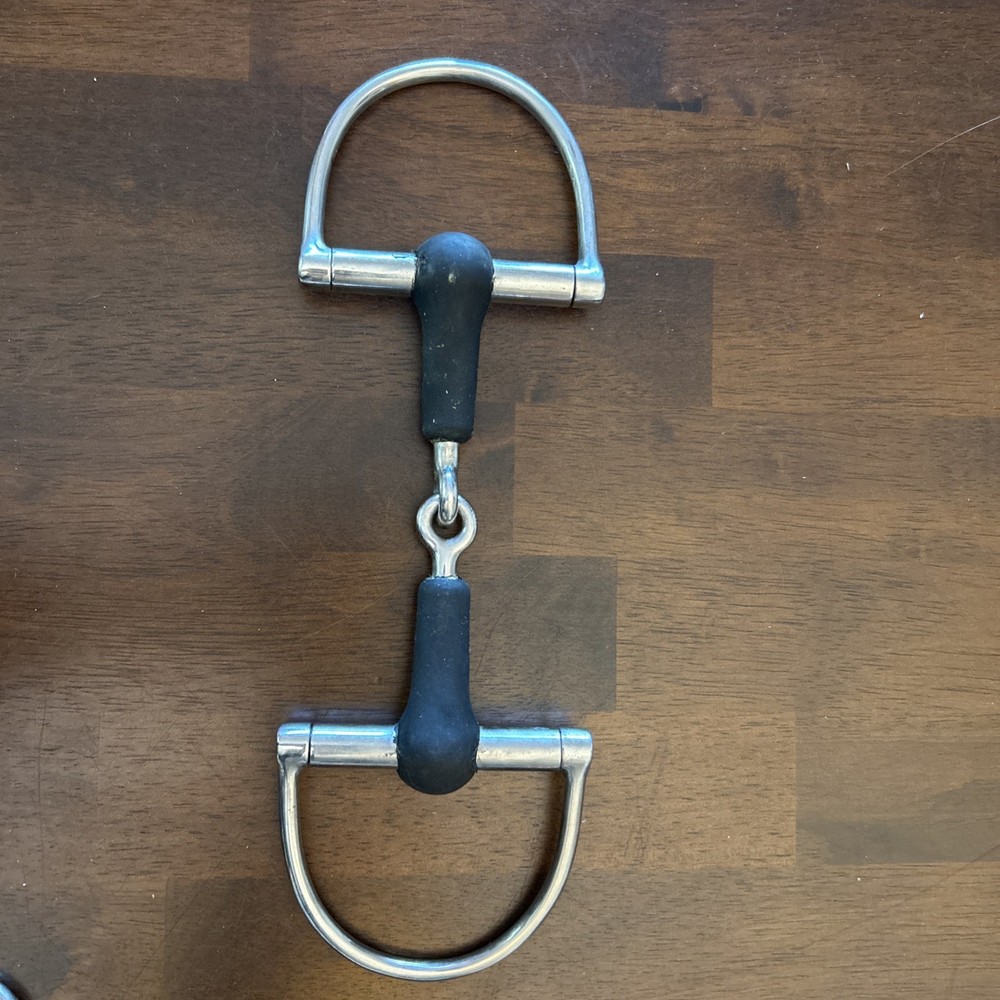 Centaur D Ring Rubber Snaffle 5” Riding Bit