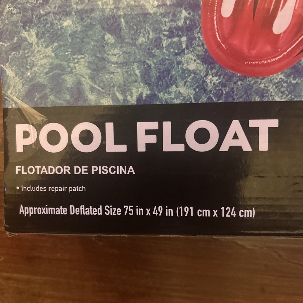 Rolling Stones Logo Lay On Pool Float 75x49" New In Box