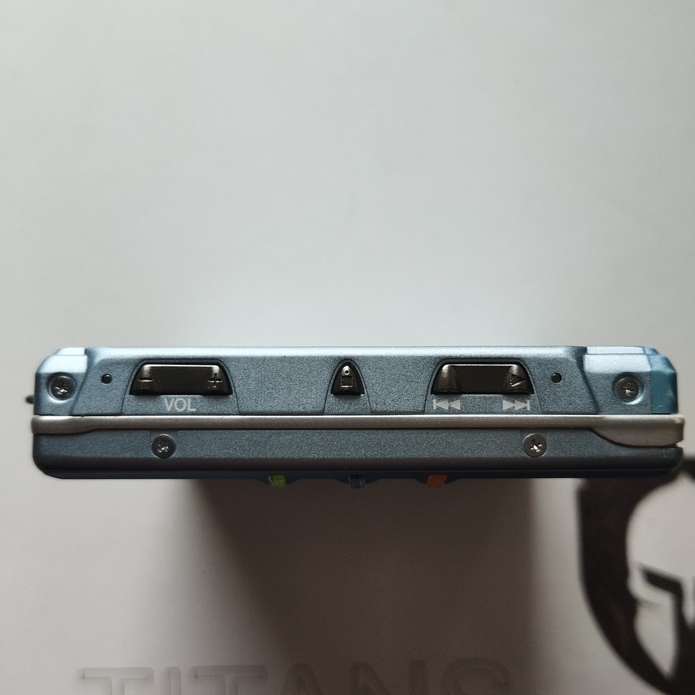 Sharp MD-ST77-A Mini Disk Headphone Player Light Blue Used Only Player N Battery
