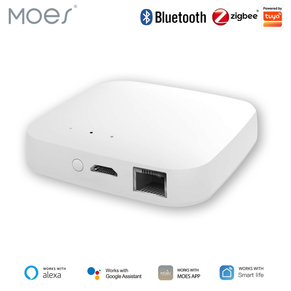 MOES Tuya Smart Multi-Mode Wired Hub ZigBee Bluetooth Mesh Gateway App Remote