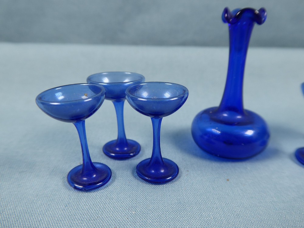 Doll's House - 1:12 - Blue Glassware set