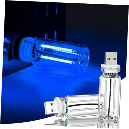 2 PCS USB Interior Car Ambient Lights, Touch Control Adjustable Blue