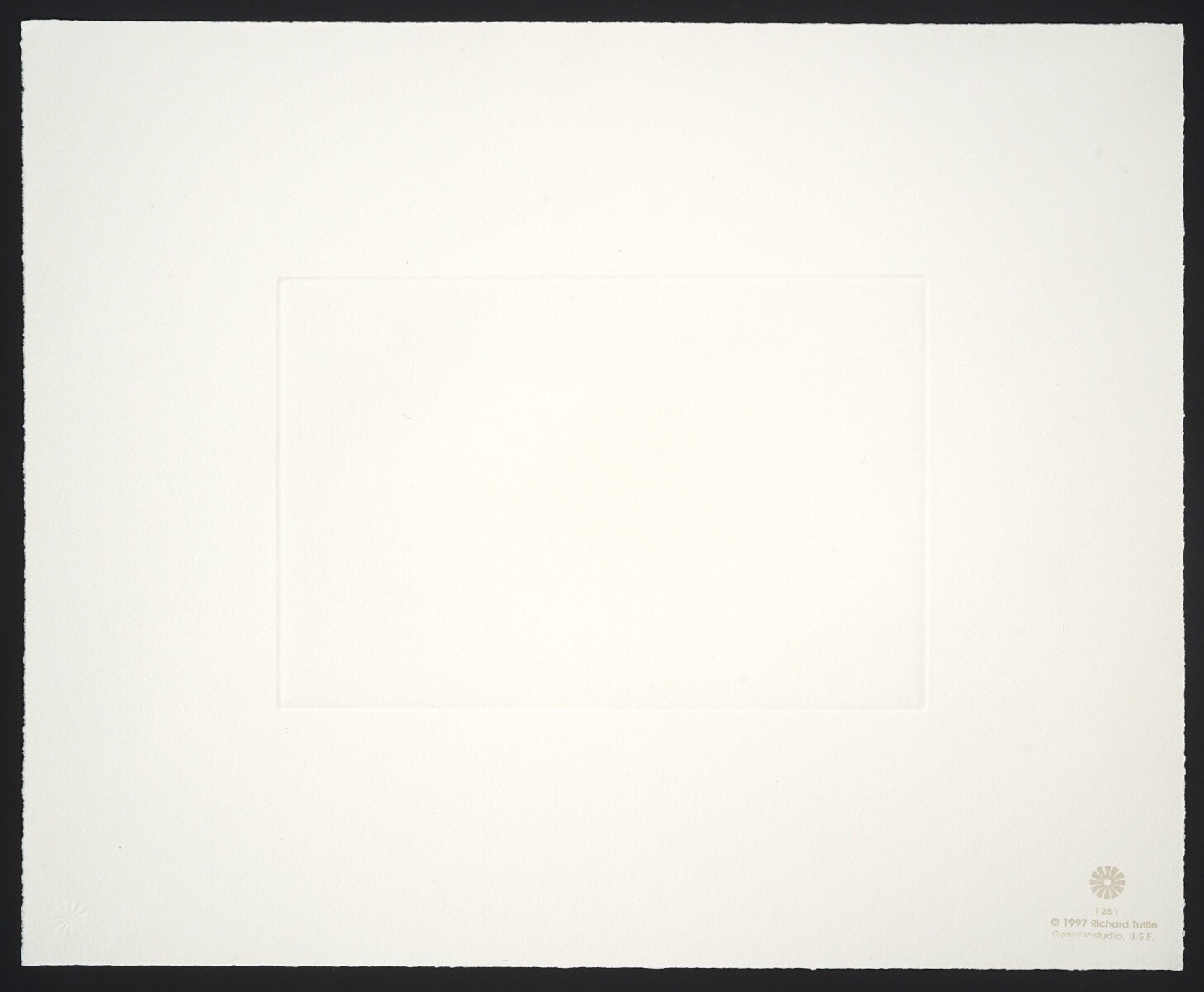 Richard Tuttle 'Surface' Signed 1997 Original Color Photogravure- 34 Available!