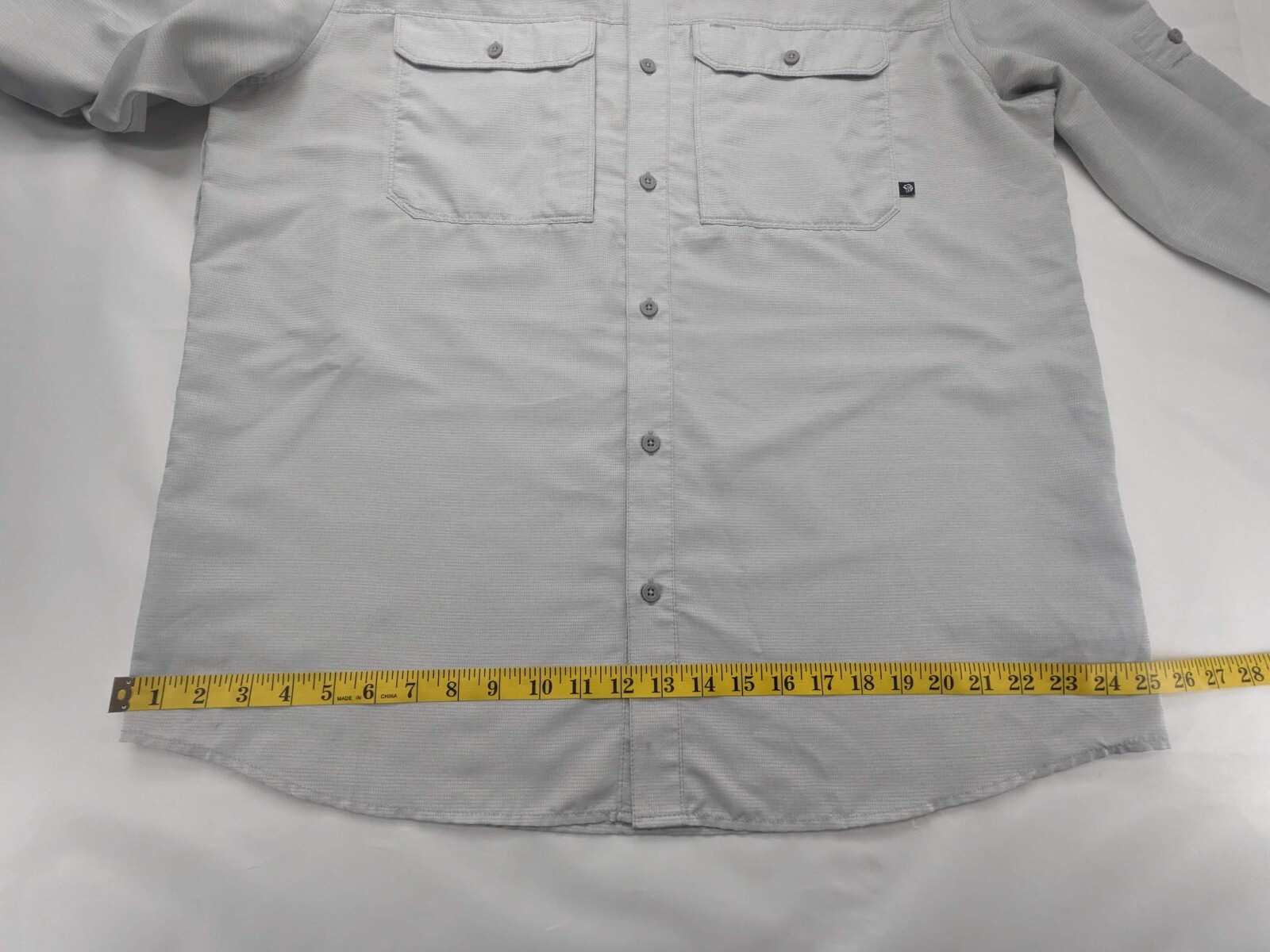 Mountain Hardwear Shirt Mens XL TG Gray Hiking Performance LS Vented