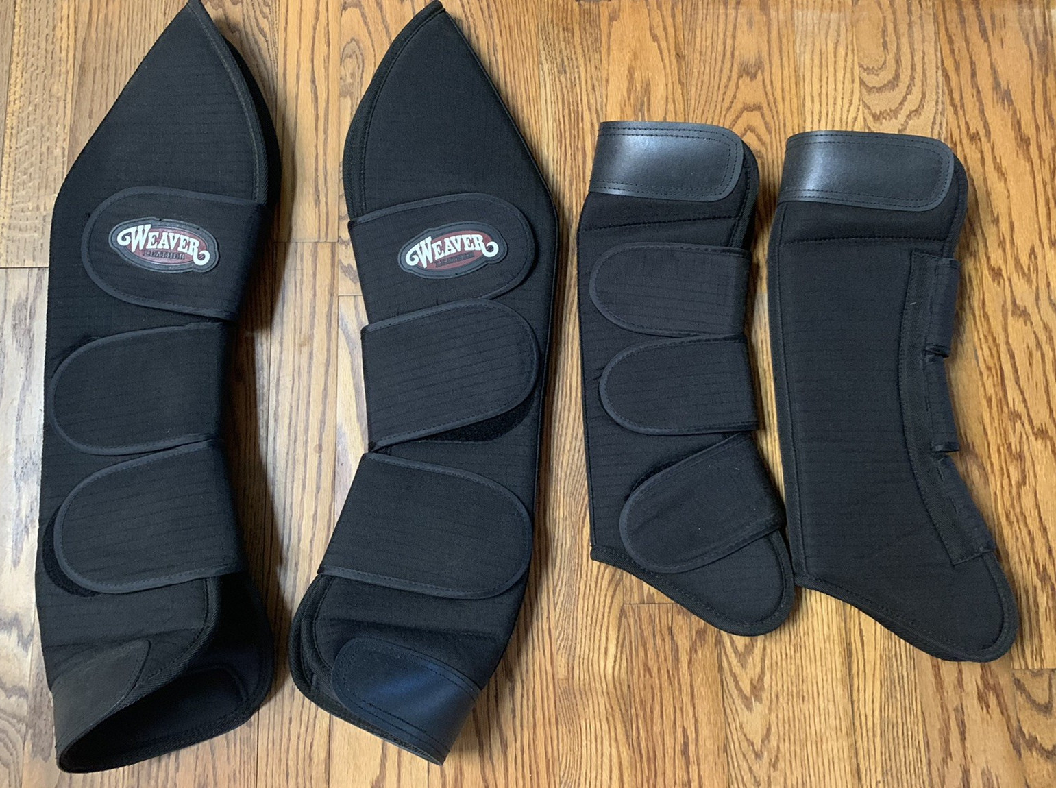 Weaver Horse Shipping Boots Ripstop Nylon Black Size Small 14-15 Hands Set Of 4