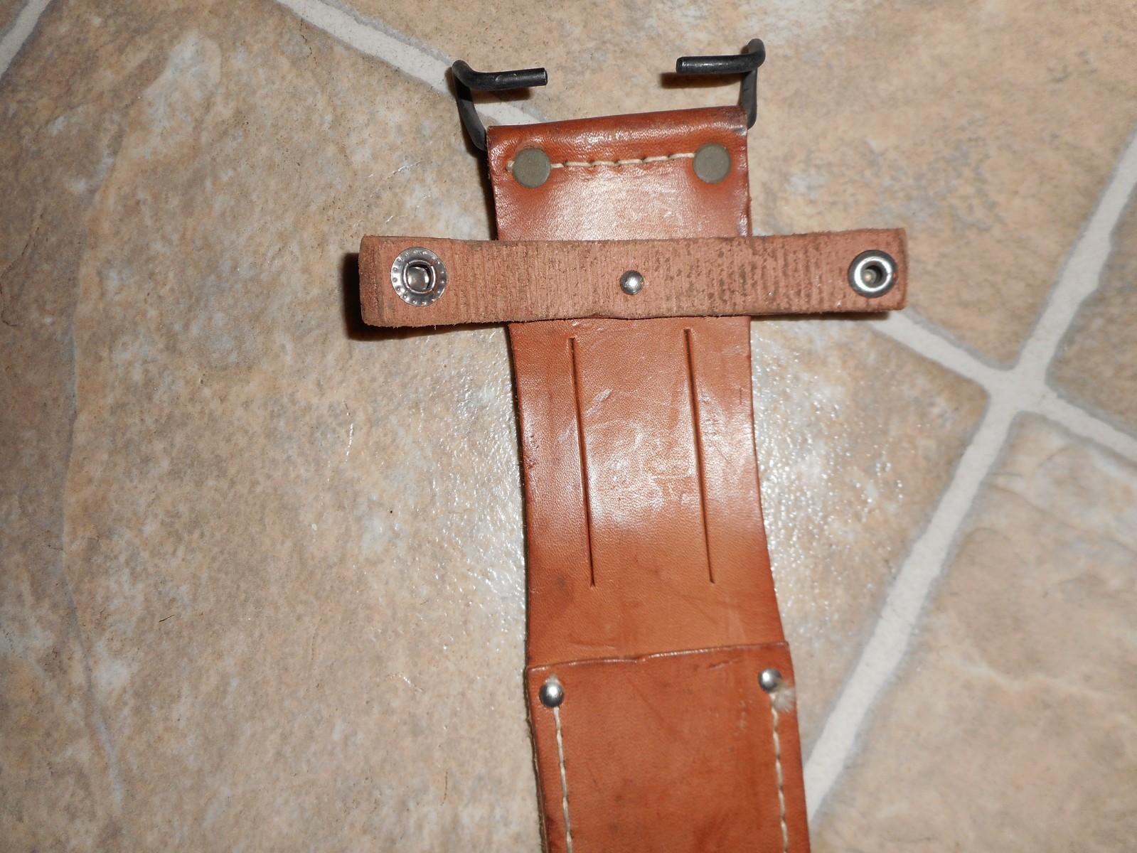 Rare vintage WWII Case pig Sticker knife leather sheath NOS !!!