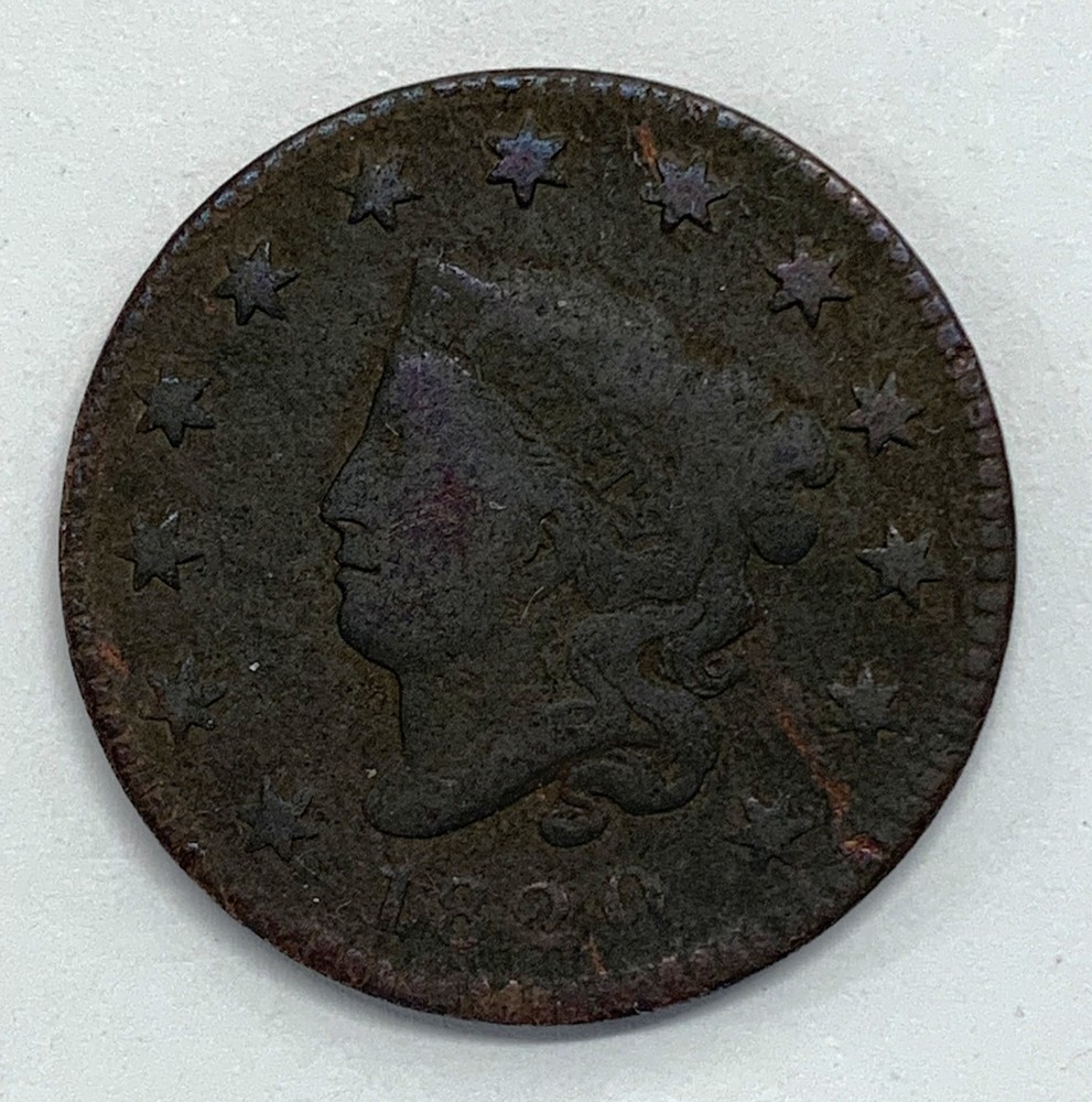 1820 Coronet Liberty Head Large Cent Key Date with Small Date