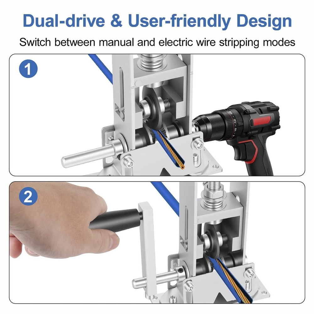 Wire Stripper Machine Manual, Scrapping Copper Cable Stripping Machine, Grey