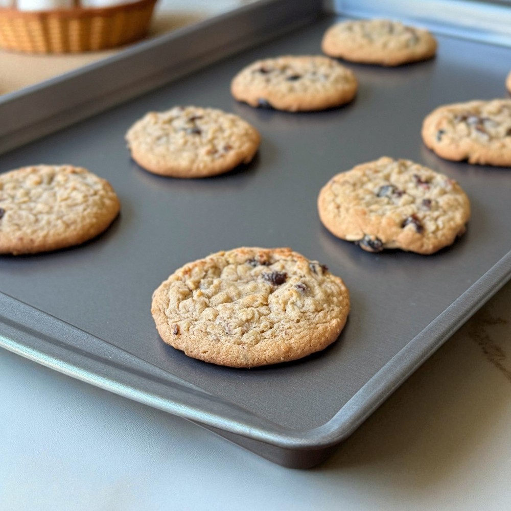 Large Nonstick 17" x 11" Cookie Sheet Baking Pan Cookie Sheet Rectangle Gray
