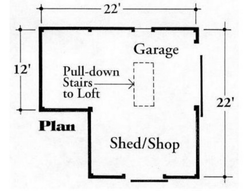 Two Backyard Mini-Barn Plans - Complete Pole-Barn Construction Blueprints (B12)