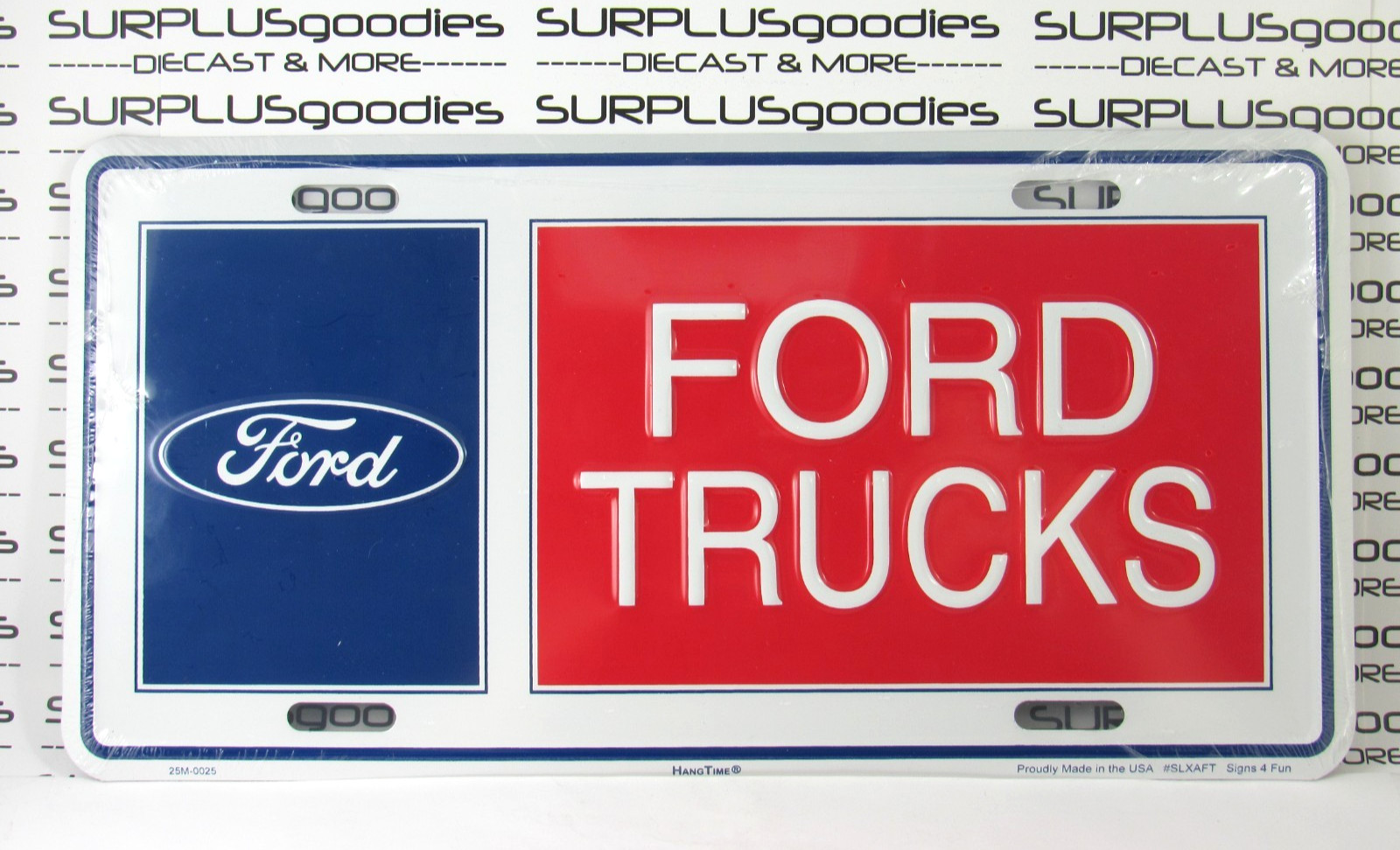 Classic FORD TRUCKS F150 F250 6"x 12" License Plate Tag EMBOSSED Stamped Metal