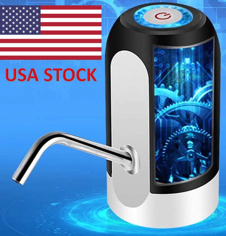 Water bottle Pump Electric Switch  5 gallon USB Jug Automatic Dispenser BLACK