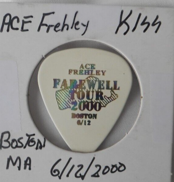 Kiss Ace Frehley Guitar Pick Farewell Tour Boston Massachusetts June 12,2000