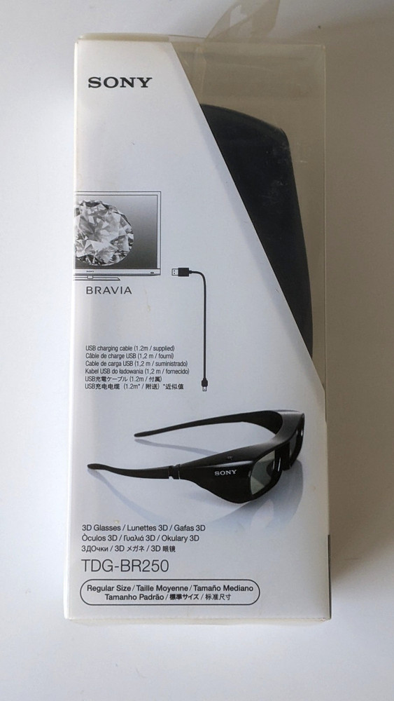 Original Sony 3D Glasses TDG-BR250 Regular Size - New - Authentic