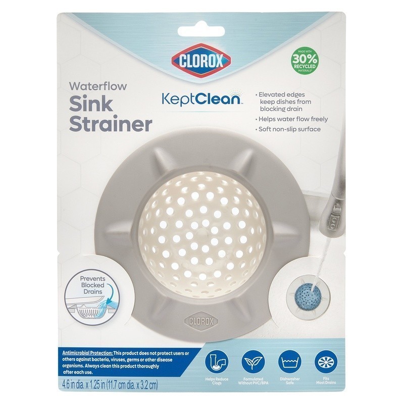 Ribbed Sink Strainer Anti-Clogging Drain Protector Continuous Waterflow New