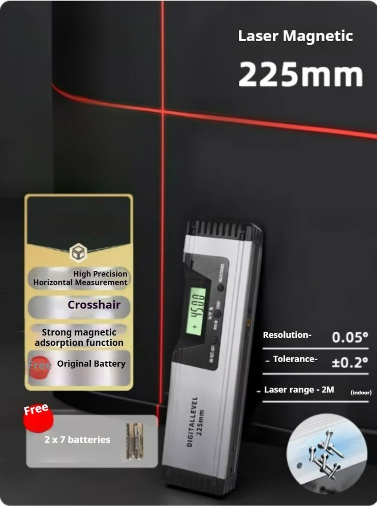 High Precision Level Digital Display Electronic Level Angle Measuring Ruler